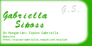 gabriella siposs business card